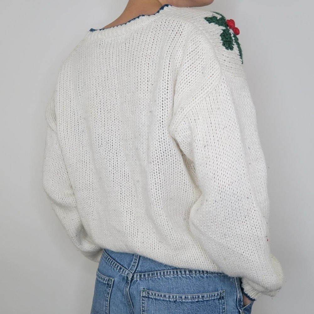 Vintage 90s Cabin Creek Christmas Cardigan Sweater - Picture 3 of 7